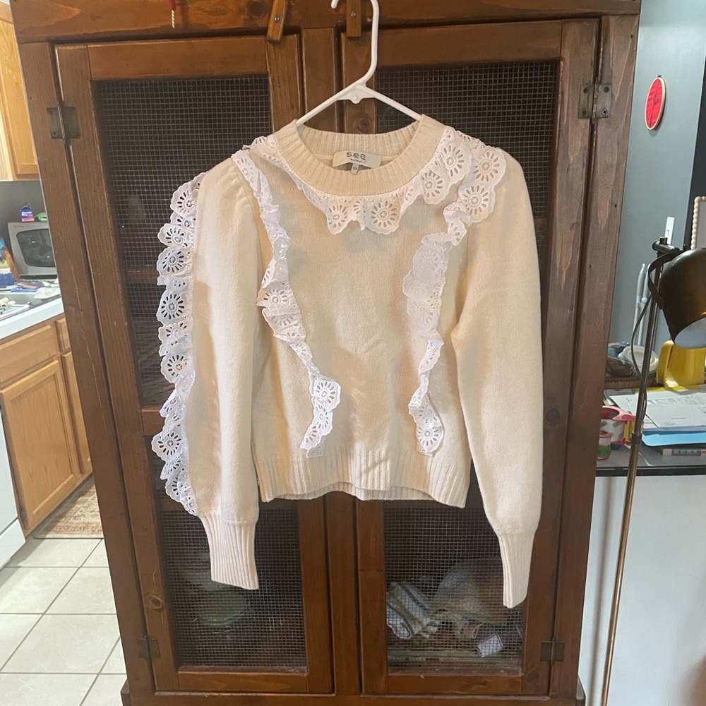 Sea New York Ruffle Sweater White XS